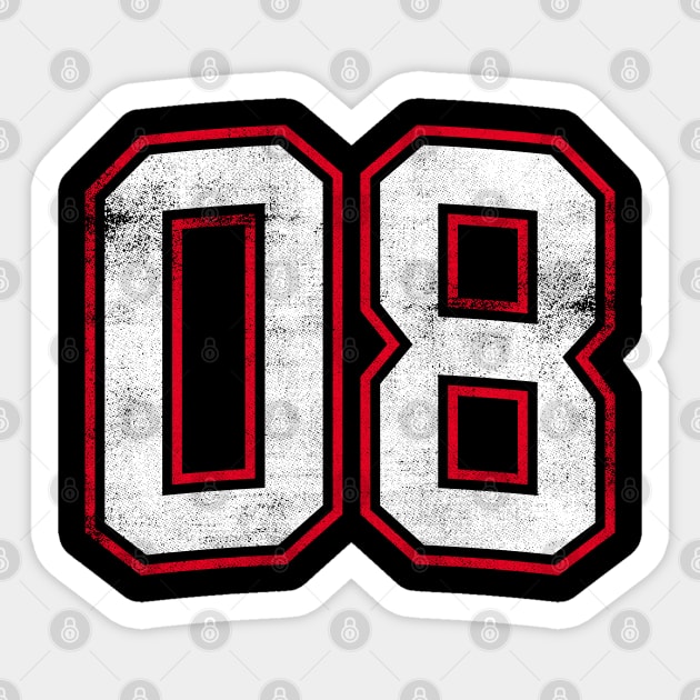 Number Eight 8 Sticker by cowyark rubbark